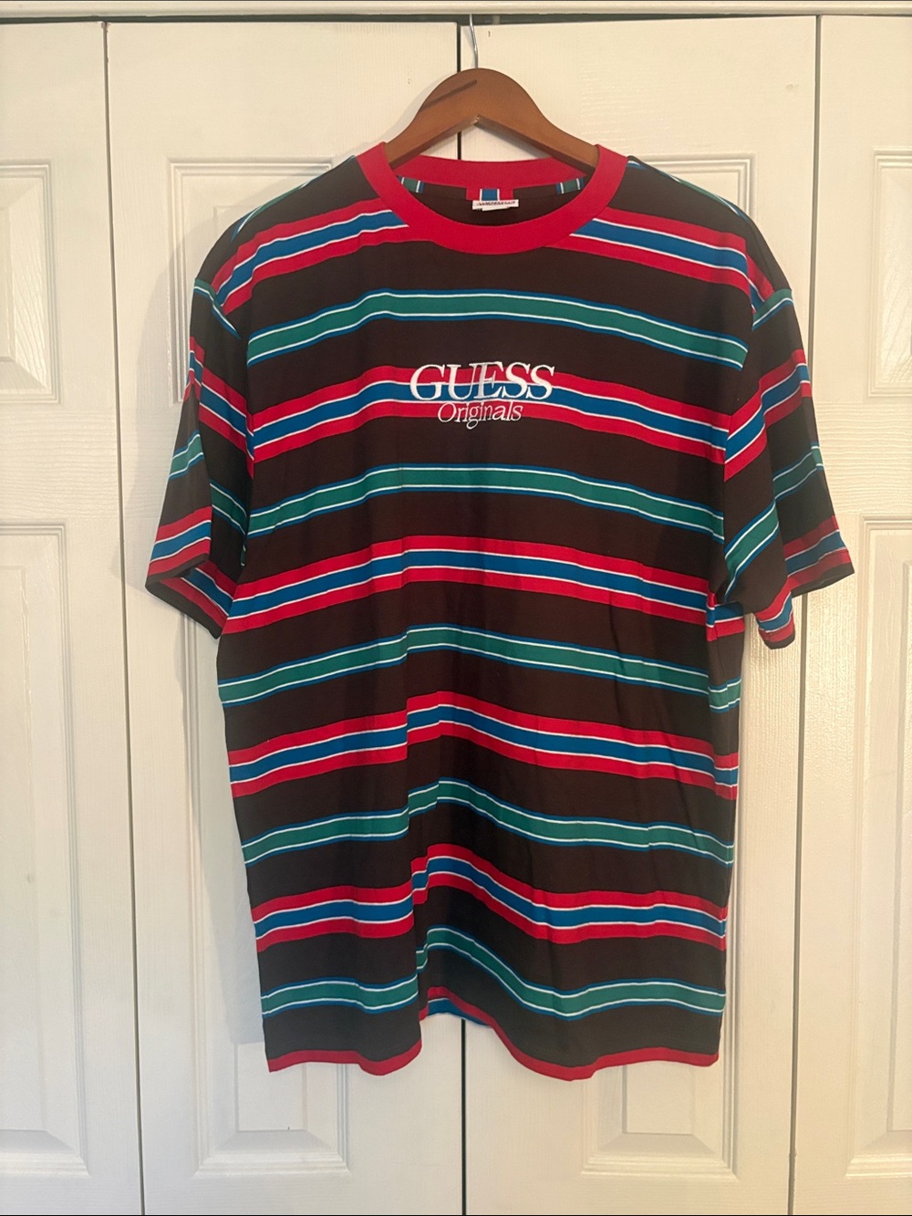 Guess Men's Striped Crewneck Tee